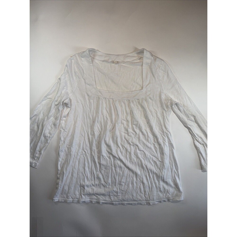 JCrew Women’s White Tissue Square Neck Top Size Small
